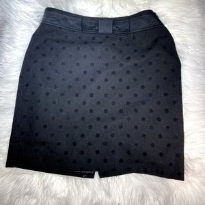 Black / black polka dot pencil skirt w/bowl size4P